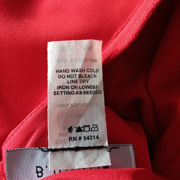 NEW B Darlin Mini Dress Tank Fit & Flare V-neck Tie Back Bright Red Size 5/6 - Picture 11 of 13
